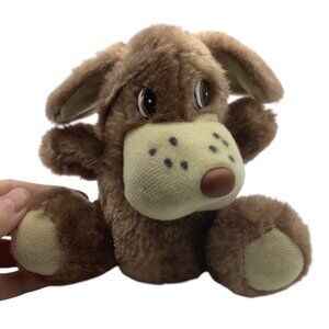 Vtg Dan Brechner Brown Puppy Hound Dog Stuffed Animal Toy 5" Brown